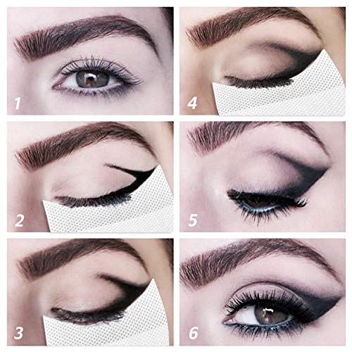 image for VEEYOL 100 Pcs Professional Eyeshadow Pads Stencils Lint Free Under Ey