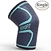 Knee Compression Sleeve for Knee Pain - Men Women Sports Knee Support Brace for Running, Hiking, Weightlifting, Workout (Large, Royal Blue - Black)