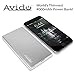 Avido World's Thinnest 4000mAh 2.1Amp Output Portable Ultra-Slim Power Bank Charger/External USB Battery Power Pack for Samsung phones and all USB-charged devices [Retail Packaging] - Silver