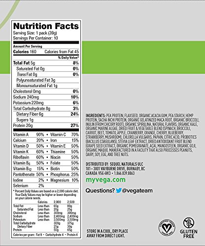 Vega One All-in-One Nutritional Shake, Natural, 10 Count