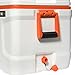 Igloo Super Tough STX Cooler, White/Orange, 54-Quart
