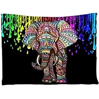 Assaoy Tapestry Elephant,Watercolor Tapestry Wall Bedroom Living Room Dorms Decor Hippie Colorful Hanging Beach Blanket Art Sets 60 X 80 Inches (Elephant)