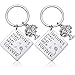 2 Pack Teacher Keychain for Women, Thank You Gift for Thanksgiving Christmas (A)