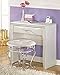 Ashley Furniture Signature Design - Zarollina Vanity Stool - Silver Pearl Base and Upholstered Faux Gator Seat
