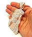 Mens Hip Hop Iced Out Rose Gold Finish Jesus Pendant W/ 36