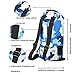 Birsppy ATAZUA Vulpes Blue Camo Vinyl Coated Waterproof Dry Bag - Holds up to 15L - 500D Fabric - Adjustable Shoulder Strap - Ideal for the beach, hiking, swimming and more