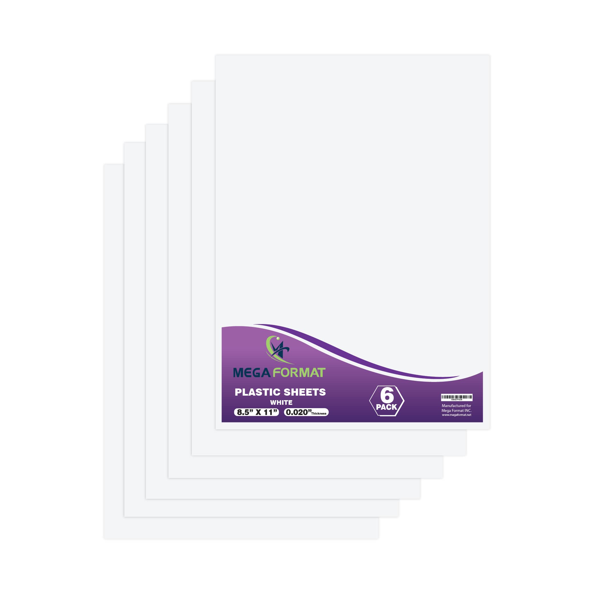 Mega Format Flexible Plastic Sheet - White Plastic