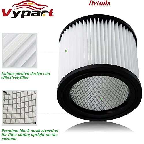 Vypart 90398 HEPA Replacement Filter Small Cartridge Vacuum Filter Pack