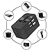 Travel Adapter, Xcords Universal All in One Worldwide Travel Adapter Wall Charger AC Power 2.4A Plug Adapter Dual USB Ports for USA EU UK AUS 150 countries (Dark Black)