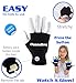 The Noodley Flashing LED Finger Light Gloves with Extra Batteries - Kids and Teen Sized Ages 8-12 (Medium, Purple)