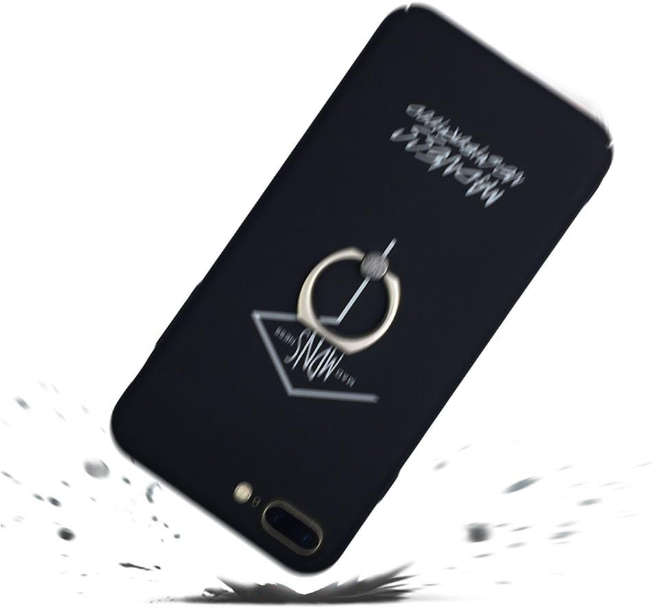 Daxinxin iPhone 7 Plus Cases ,Men iPhone 8 Plus Slim Phone Case, Coolest Stylish Black Apple 7 Plus/8 Plus Thin Cases With Ring (iPhone 7 Plus/iPhone 8 Plus, Ring Holder)
