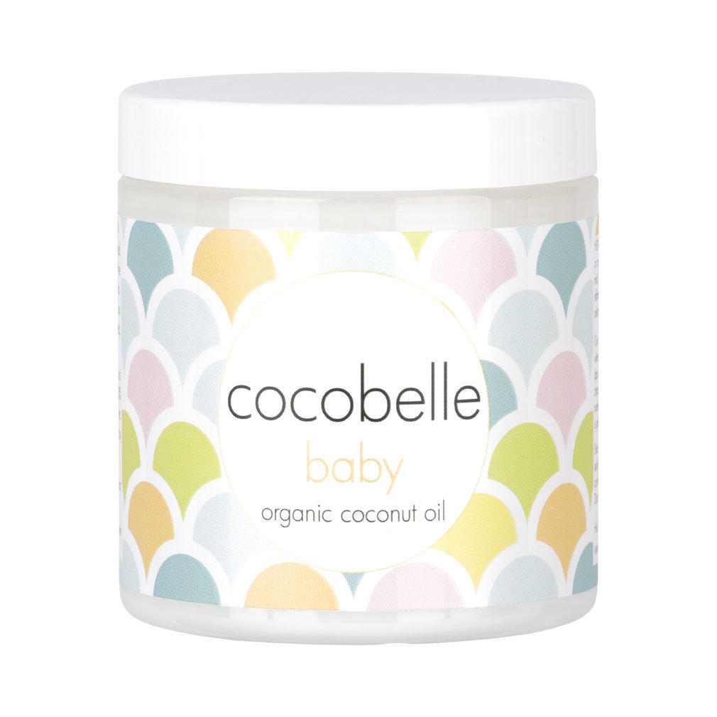 Cocobelle Baby Coconut Oil 100% Organic Virgin Coconut Oil for Babies | Gentle Natural Moisturiser for Sensitive Skin, Cradle Cap, Dry Skin & Eczema | Pure, Vegan & Chemical-Free Baby Skincare - 250g