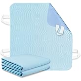 2 Pack Bed Pads for Incontinence Positioning Bed Pad with Handles for Lift and Transfer Reusable Waterproof Bed Pads Washable Incontinence Bed Pads for Elderly Hospital Home Care 36” × 34”