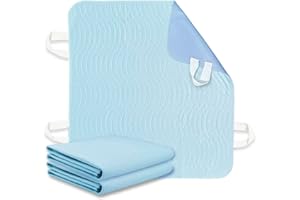 AGOOLIIU 2 Pack Bed Pads for Incontinence Positioning Bed Pad with Handles for Lift and Transfer Reusable Waterproof Bed Pads Washable Incontinence Bed Pads for Elderly Hospital Home Care 36” × 34”