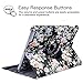 J.west Case Compatible with iPad 9.7 inch 2018 2017 Rotating Multiple Angles Stand Smart Cover Case with Auto Sleep Wake Floral Flower Black