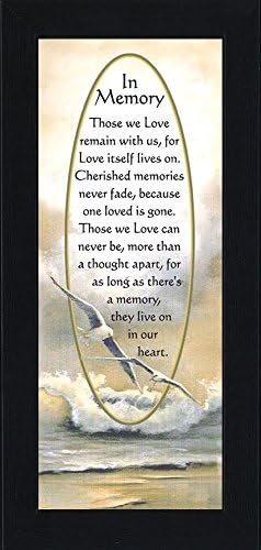 In Memory, For Loss of Loved One, Sympathy Gifts, 6x12 7732 (6x12, Black1)