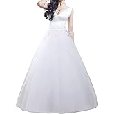 MeiLiMiYu Hoopless Petticoat Crinoline Underskirt Skirt 6 Layers Floor Length Ball Gown Petticoat Underskirt Slip for Wedding Dress