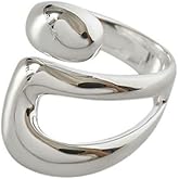 JIABA Adjustable Sterling Silver Rings 925 Double Lines Shape Personality Ring Fine Jewelry for Women Party Accessories
