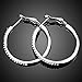 Hoop Earrings, Cubic Zirconia White Gold plated Hoop Earrings For Womens, Rhinestone Girls Earings