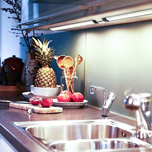 LED Under Counter Lighting Fixtures Remote - Albrillo Daylight White 5000K 12 Inch Light Bars, 24W 1800 Lumen Super Bright Strips for Cabinet Kitchen