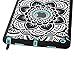 iPad Air Case, iPad A1474/A1475/A1476 Case, Hocase Shock Absorbent Hybrid Dual Layer Hard Silicone Rubber Protective Case with Cute Floral Print for iPad Air 1st Generation (2013) - Black/Mint Green