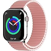 HeiKe Magnetic Silicone Band for Apple Watch Band 49mm 46mm 45mm 44mm 42mm 41mm 40mm 38mm for Men Women,Sport Loop iWatch Wristband Strap for Apple Watch Ultra 3 2 1 SE Series 11 10 9 8 7 6 5 4 3 2 1