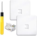ACMEROTA RJ45 Ethernet Faceplate Cat6 Single 1-Port Flat Wall Plate Network view 1