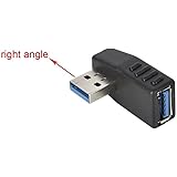 USB 3.0 Vertical Male to Female Adapter Left Angle and Right Angle Adapter