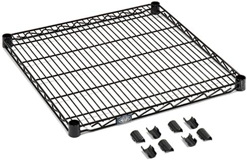Nexel S2430B Black Epoxy Wire Shelf 30"W x 24"D with Clips