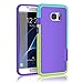 TILL S7 Edge Case, (TM) Ultra Slim 3 Color Hybrid Impact Anti-Slip Shockproof Soft TPU Hard PC Bumper Extra Front Raised Lip Case Cover Compatible for Samsung Galaxy S7 Edge G935 5.5INCH [Purple]