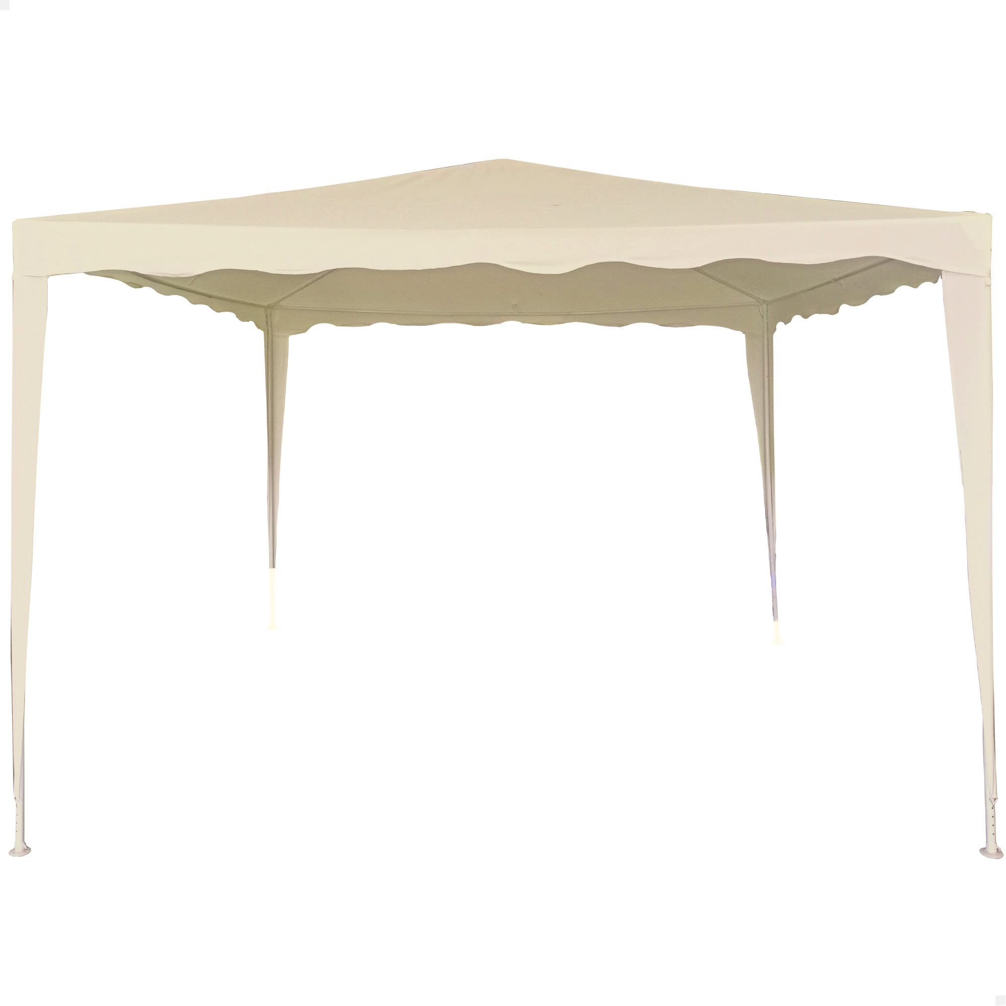AKTIVE 61023 Removable Gazebo 300 x 300 x 240 cm Cream Colour Steel Frame with Tube Diameter 24 mm Waterproof Polyester Roof 90 g/m² Easy Assembly with Pegs Included
