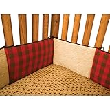 Trend Lab Northwoods Crib Bumpers, Red/Tan