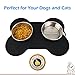 Pet Food Mat, Keep Your Pet's Eating Area Clean and Bowls in Place, Non-Skid & Water-Proof, Bone-Shaped, Food Grade Silicone