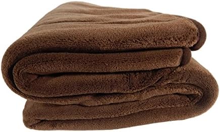 Northern Comfort Plush Fleece 50 Inch By 60 Inch Throw Blanket (Cocoa Brown)