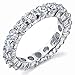 NYC Sterling 3.50mm Sterling Silver 925 Cubic Zirconia Cz Eternity Engagement Wedding Band Ring