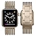 Wearlizer Compatible with Apple Watch Band 42mm 44mm iWatch Womens Mesh Loop Stainless Steel Replacement Chain Metal Strap Dress Wristband Cool Bracelet Series 4 3 2 1 Sport Nike+ Edition-Scrub Gold