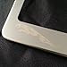 Polish Chrome Laser Engraved Jaguar Stainless Steel USA License Plate Frame With Engraved Steel Logo Screw Cap Combo 12.25