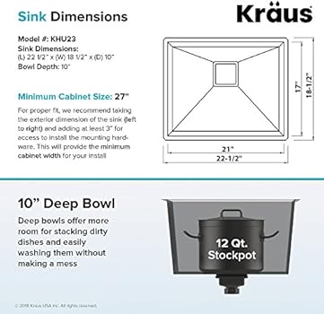 Pax Zero Radius Khu23 Single Basin Undermount Kitchen Sink Buy Online At Best Price In Uae Amazon Ae