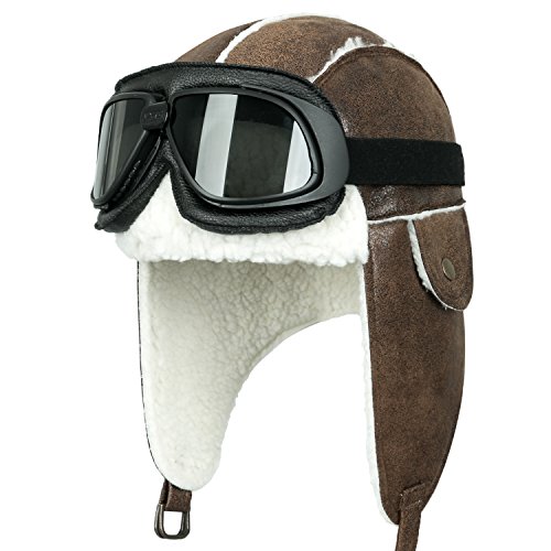 Ililily Aviator Hat Winter Snowboard Fur Ear Flaps Trooper Trapper