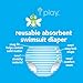 Ruffle Snap Reusable Absorbent Swimsuit Diaper-White Zinnia-18mo