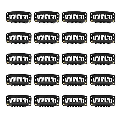 image for Penta Angel U-Shape Snap Clips 20Pcs Black Metal Hair Extension Wigs C