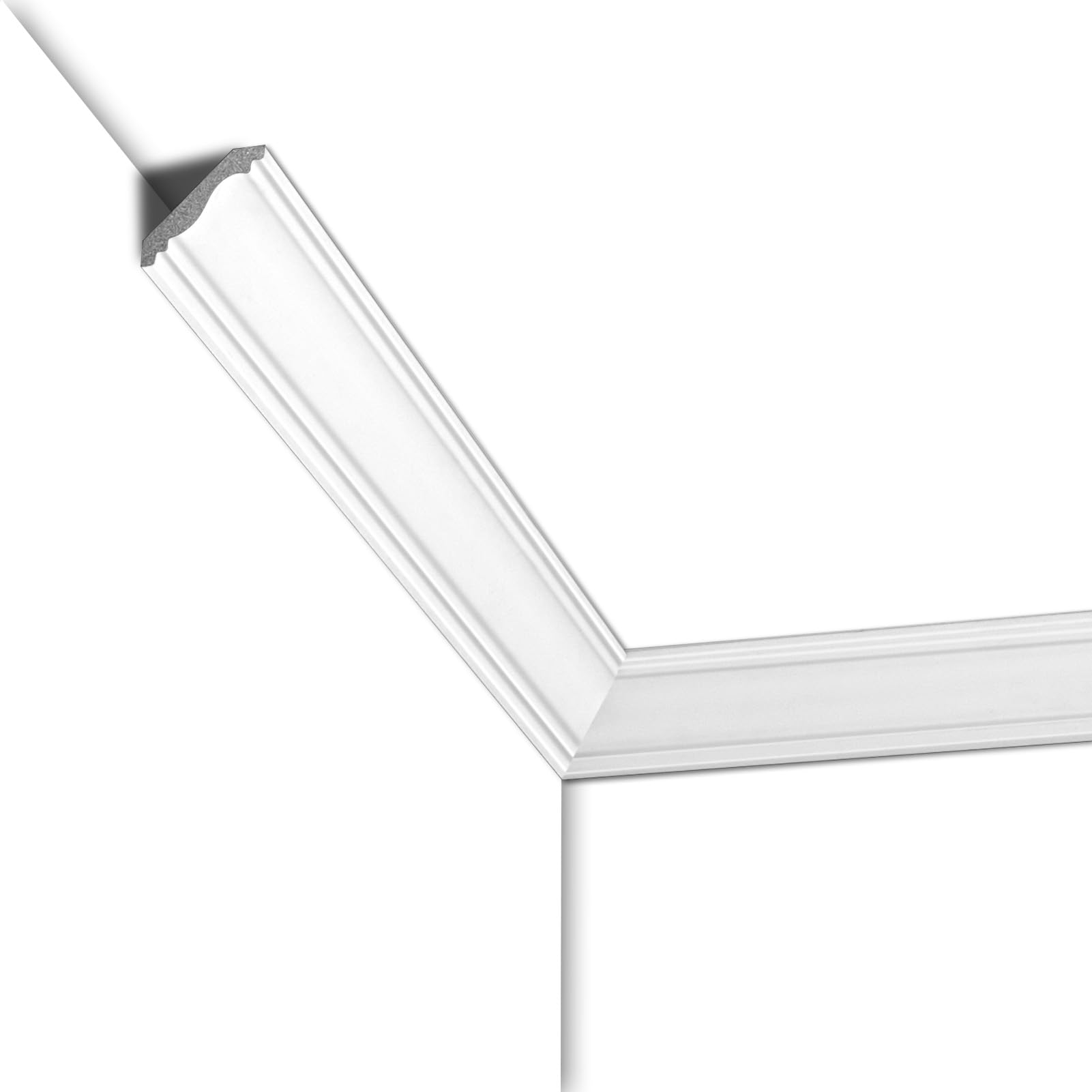 Photo 1 of Art3d Ceiling Crown Molding Trim 10-Pack, High Impact Polystyrene Decorative Ceiling Moulding - Installed with Glue - 47 Ft in Total Length, White