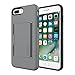 Incipio Stowaway iPhone 8 Plus & iPhone 7 Plus Case with Credit Card Slot Holder and Integrated Stand for iPhone 8 Plus & iPhone 7 Plus - Gray/Charcoal