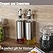 Olive Oil Bottle, Vinegar and Sauce Dispenser, 11ounce/300milliliter Olive Oil Dispenser with Drip-Free Spout and Stainless Steel Funnel for Kitchen BBQ Camping