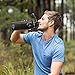 Swig Savvy Sports Water Bottle, Vacuum Insulated Stainless steel, Double Wall, Wide Mouth 2 Leakproof Lid, Travel Thermos - 40oz (Black)
