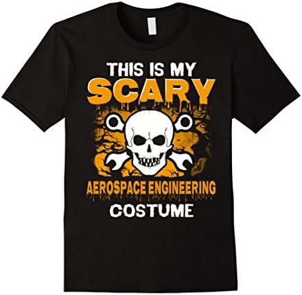 Mens Scary Aerospace Engineering Halloween Costume T-Shirt 2XL Black