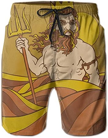 YUnMM Male Hipster Cartoon Characters Waist Shorts