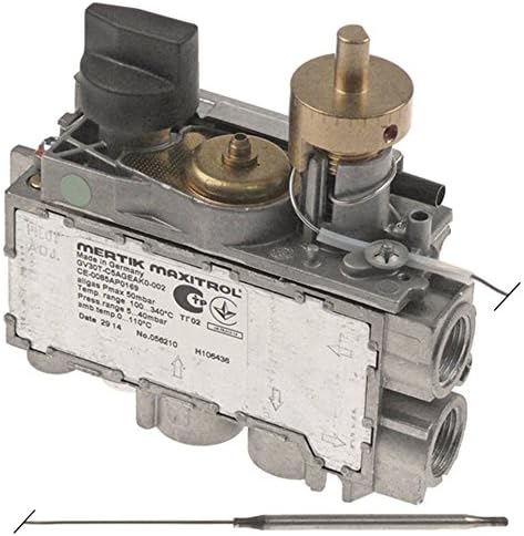 MERTIK GV30T-C5AGEAK0-001 Gas Thermostat Max. Temperature 340 °C 100-340 °C Gas Inlet 3/8 Inch Side/Bottom Sensor 4 mm Axle 8 x 6.5 mm