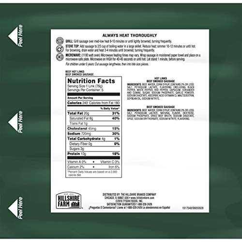 2 Hillshire+Farm+Smoked+Sausage+Links