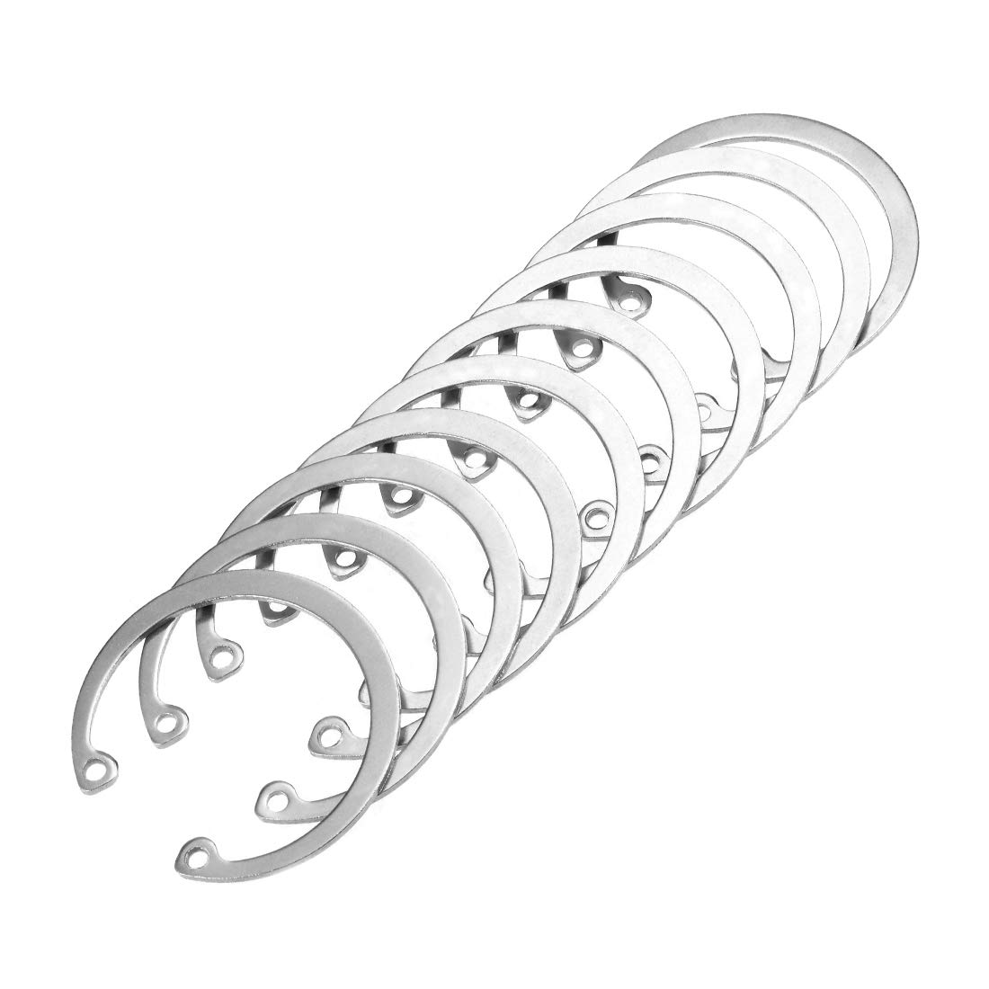 sourcing map 43.5mm External Circlips C-Clip Retaining Snap Rings 304 Stainless Steel 10pcs